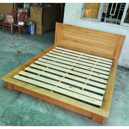 Giường Nhật 03 - 1m6 : Giường Ngủ Gỗ Sồi - Kiểu Bệt